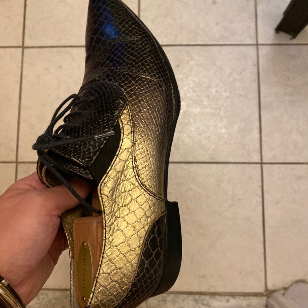 Amazing metallic gold and black ombré Cavalli worn
